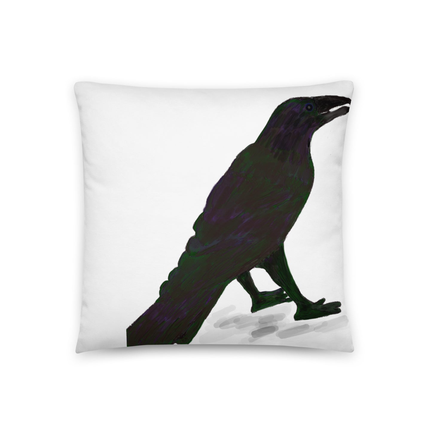 Enchanted Raven Silhouette Decorative Pillow