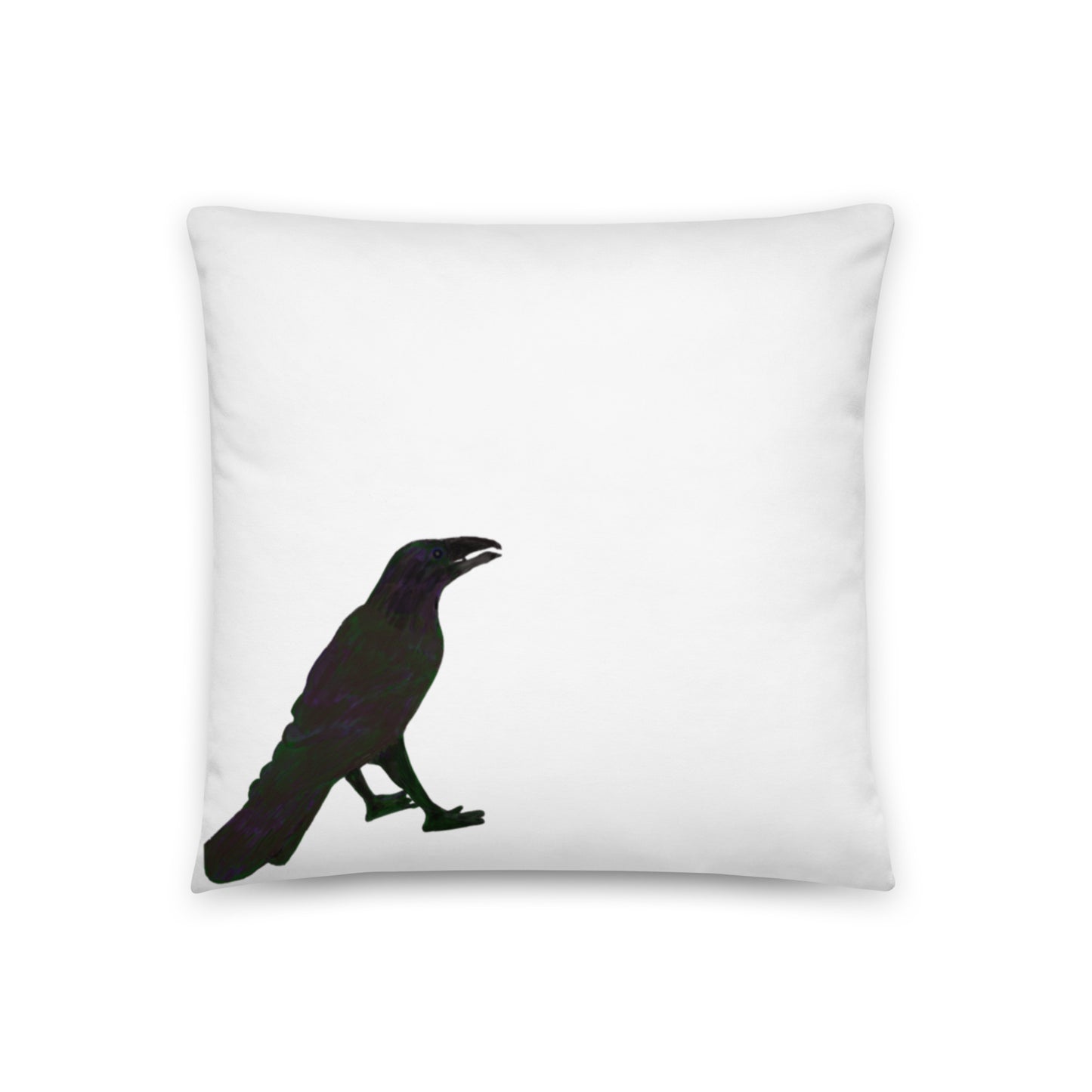 Enchanted Raven Silhouette Decorative Pillow