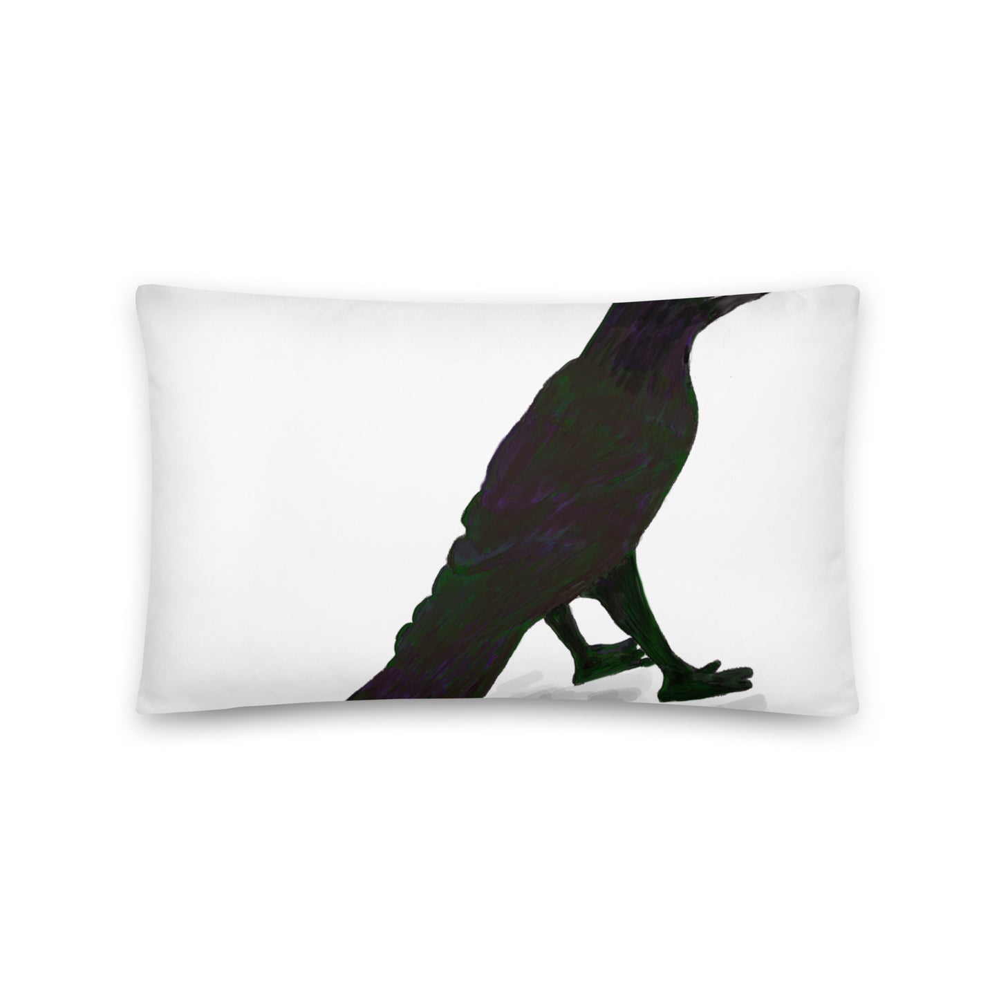 Enchanted Raven Silhouette Decorative Pillow