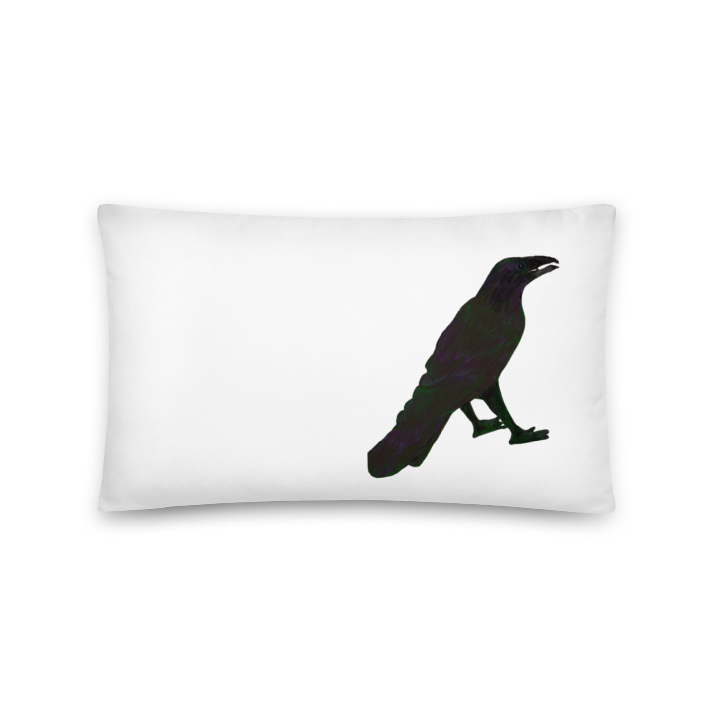 Enchanted Raven Silhouette Decorative Pillow