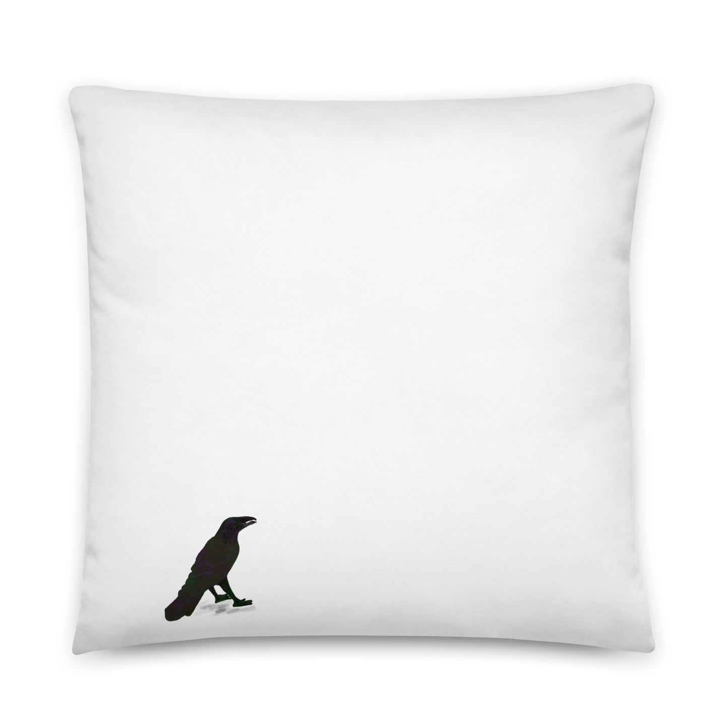 Enchanted Raven Silhouette Decorative Pillow