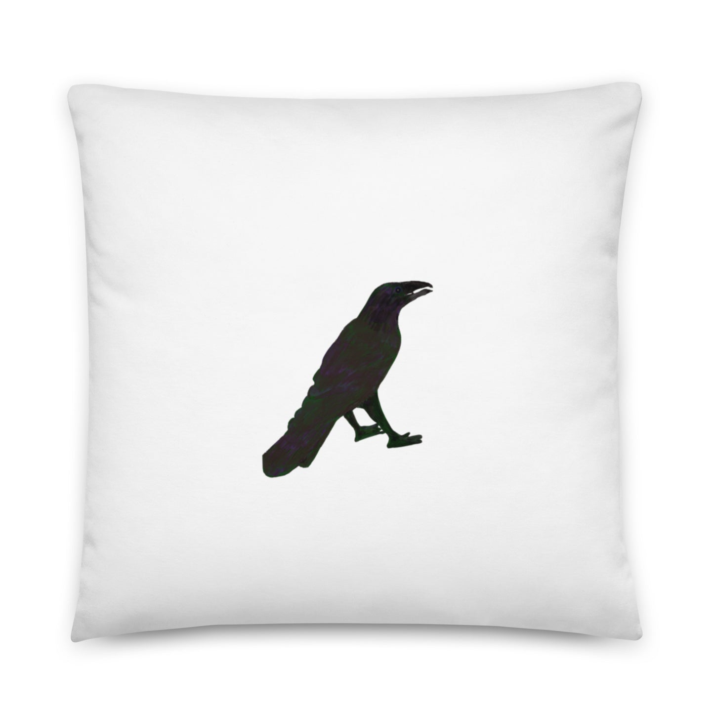 Enchanted Raven Silhouette Decorative Pillow