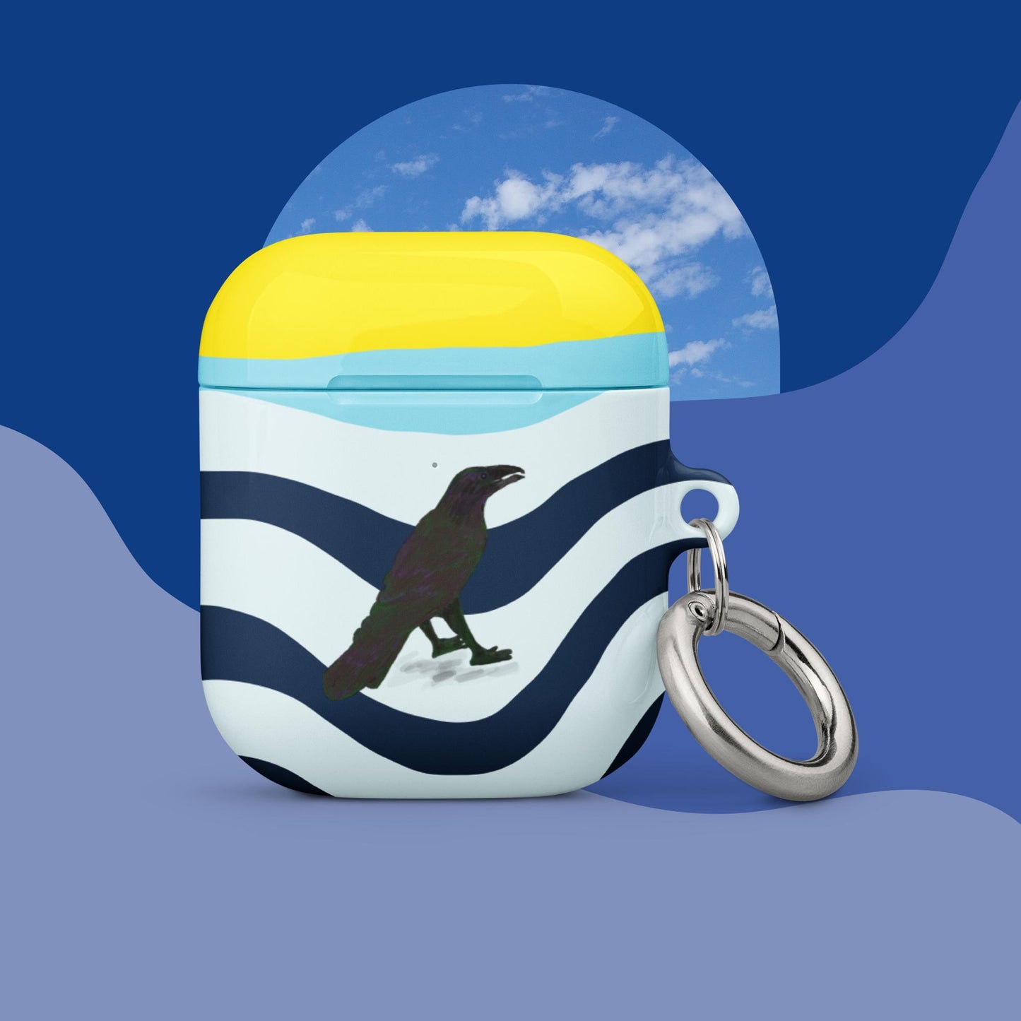 Wavy Raven Case For AirPods®