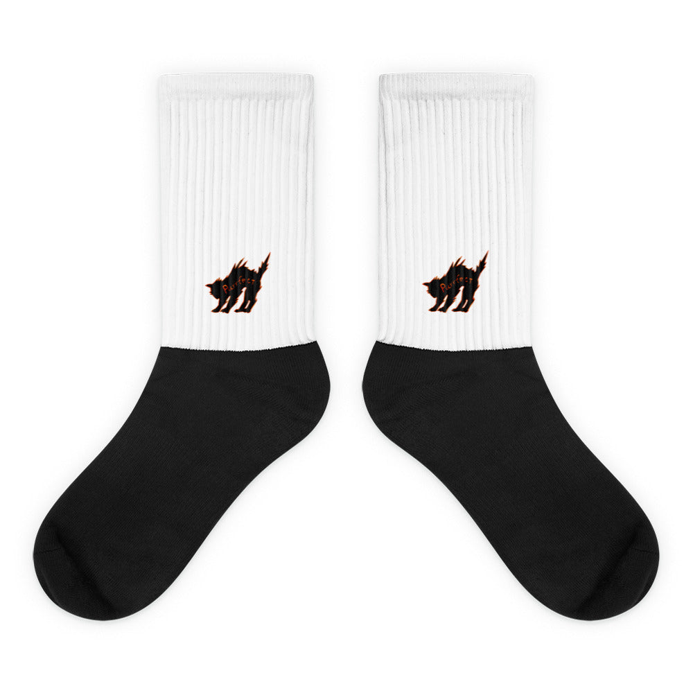 Perfectly Cozy Black Cat Crew Socks