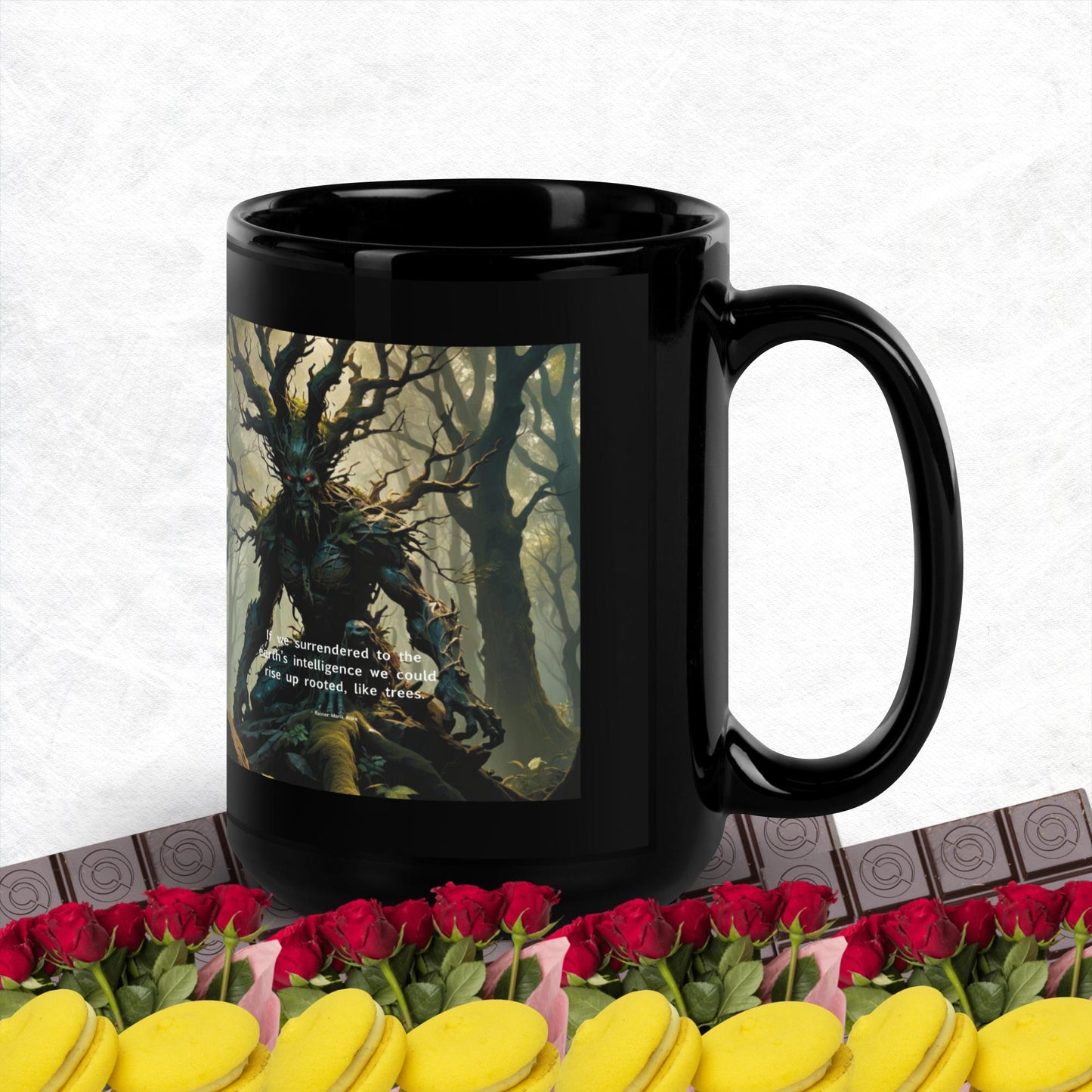 Earth Wisdom/ Elemental Black Glossy Mug