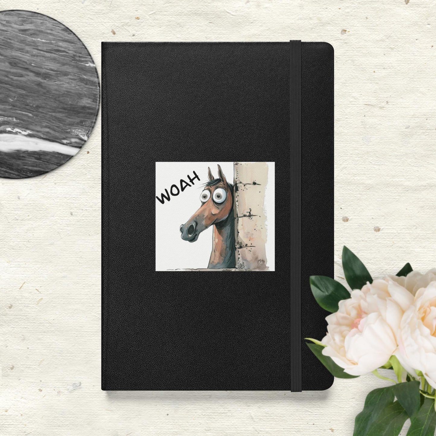 Woah Horse Hardcover Bound Notebook