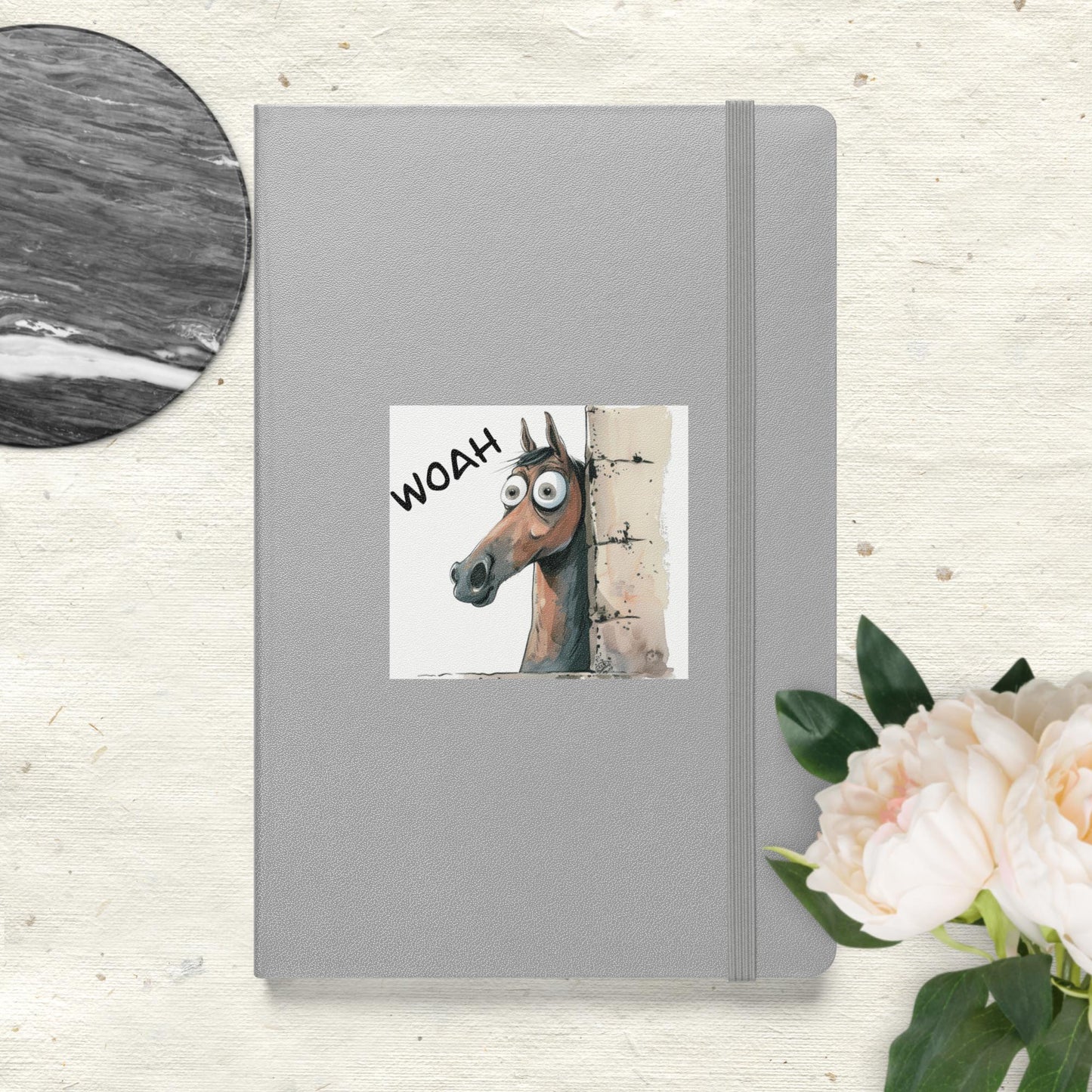 Woah Horse Hardcover Bound Notebook