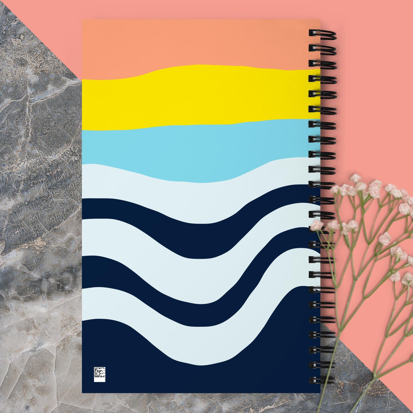 Wavy Raven Spiral Notebook