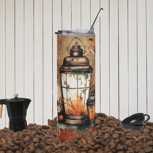 Lanterns And Skulls Fall/Autumn Stainless Steel Tumbler