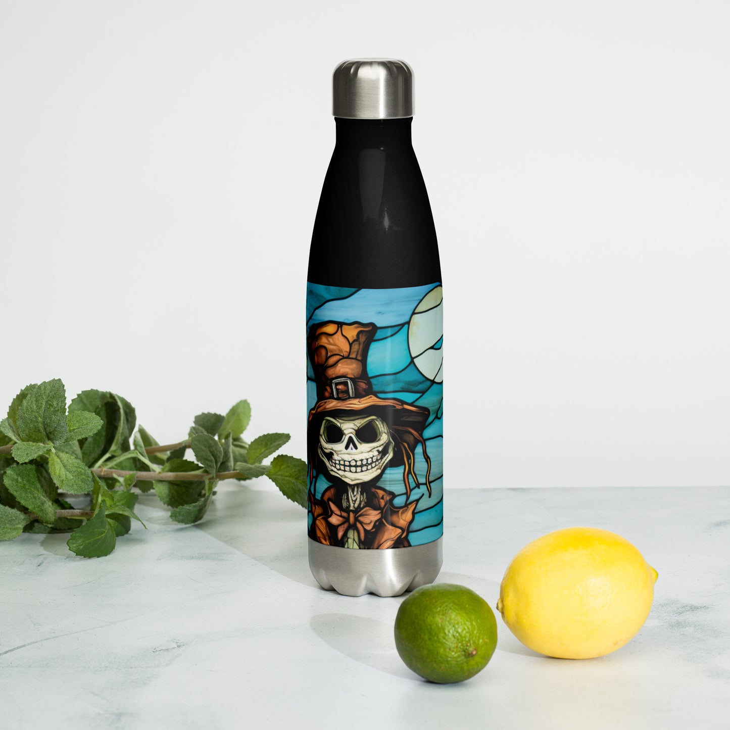 Spooky Skeleton Stainless Steel Water Bottle