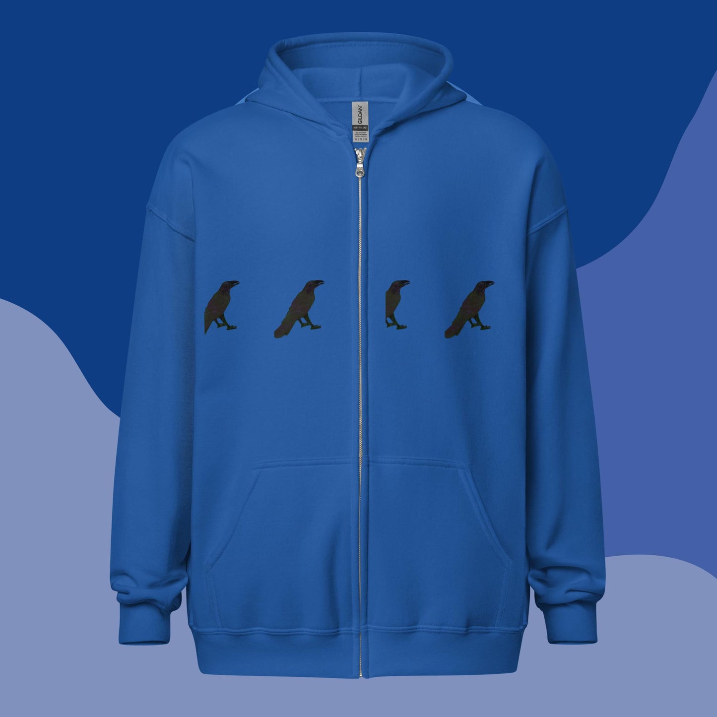 Raven March Unisex Heavy Blend Zip Hoodie