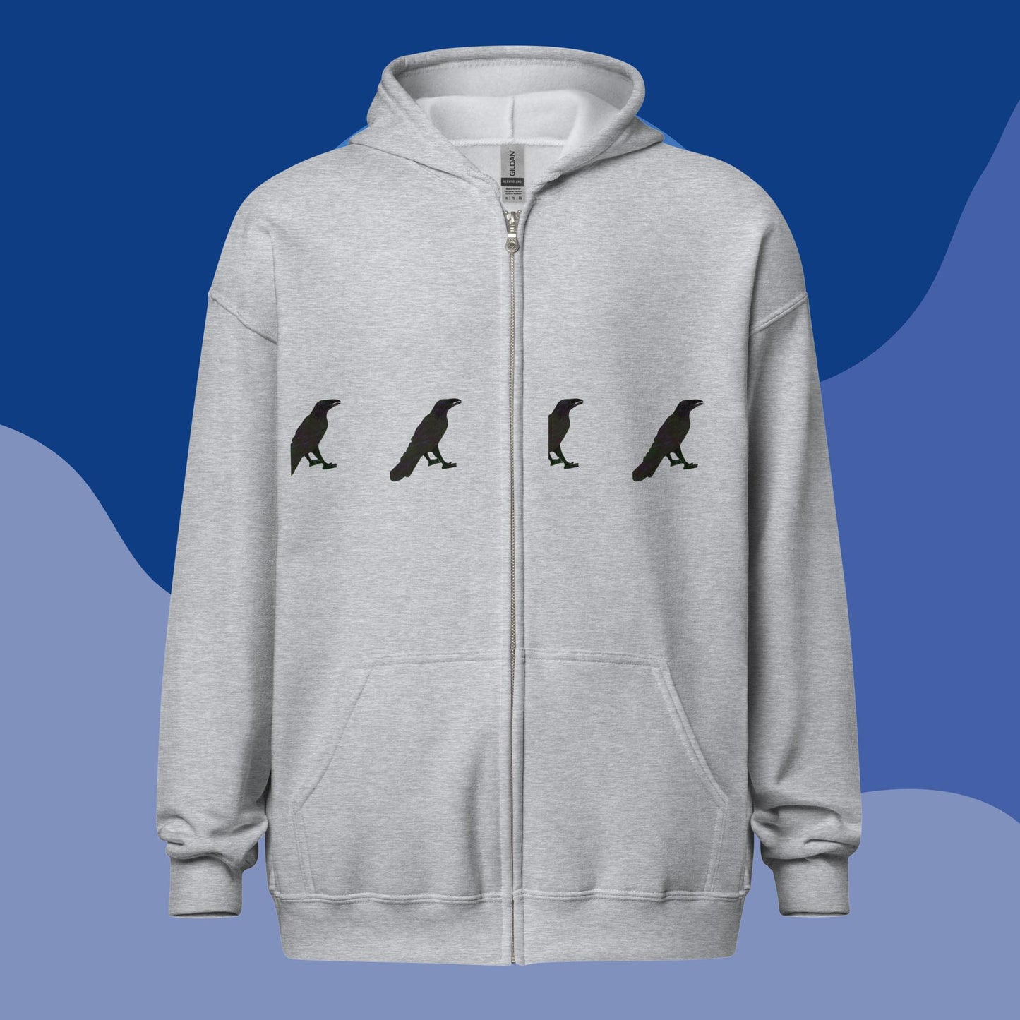 Raven March Unisex Heavy Blend Zip Hoodie