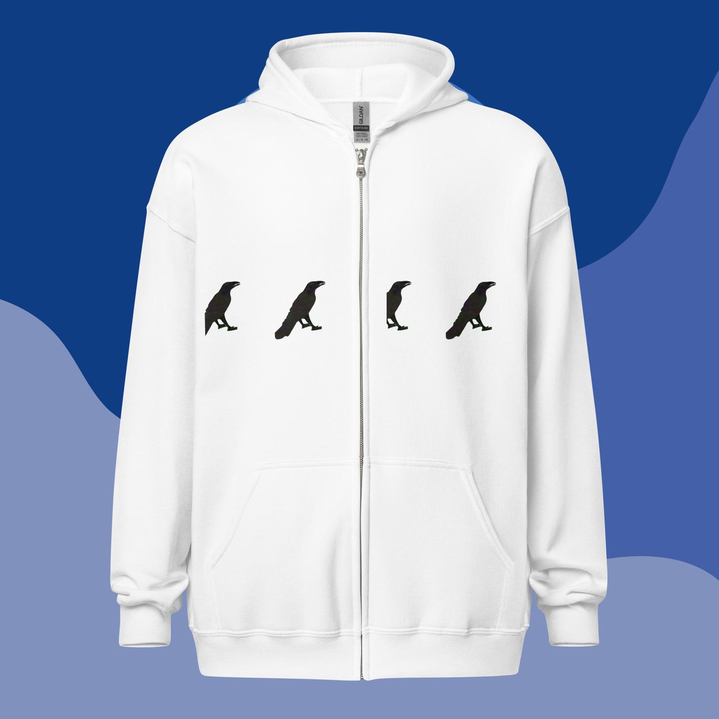 Raven March Unisex Heavy Blend Zip Hoodie